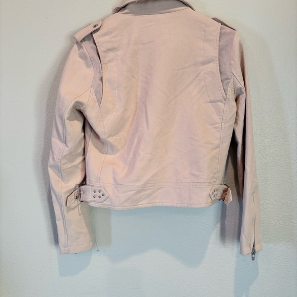 Blank NYC Moto Jacket, Color:Cream, Small, Modern Biker Casual Punk Streetwear - Picture 8 of 12